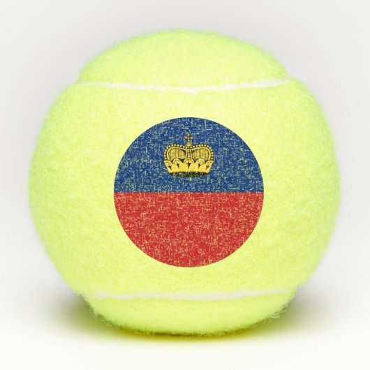 Liechtenstein-Flagge Tennisbälle (Vorderseite)