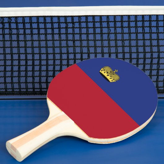 Liechtenstein-Flagge Tischtennis Schläger (InSitu)
