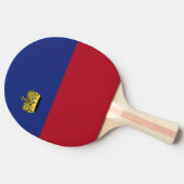 Liechtenstein-Flagge Tischtennis Schläger (Seitenansicht)