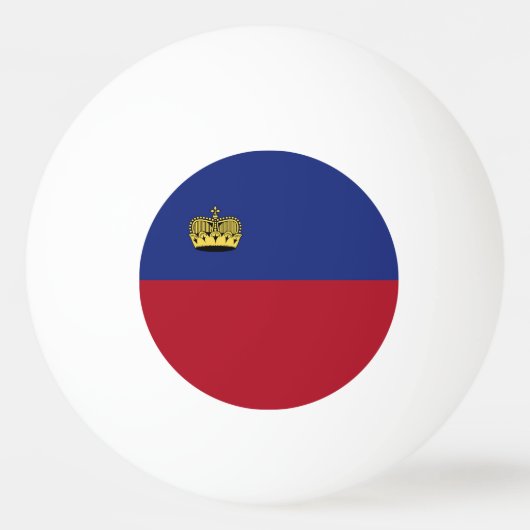 Liechtenstein-Flagge Tischtennisball (Vorderseite)