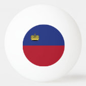 Liechtenstein-Flagge Tischtennisball (Rückseite)