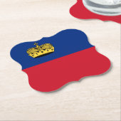 Liechtenstein-Flagge Untersetzer (angewinkelt)