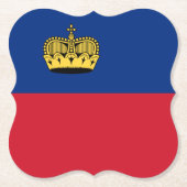 Liechtenstein-Flagge Untersetzer (Vorderseite)