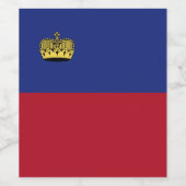 Liechtenstein-Flagge Weinetikett (Einzelnes Label)