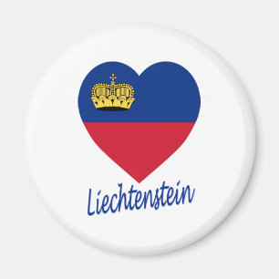 Liechtenstein-Flaggen-Herz Magnet