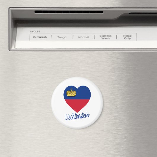Liechtenstein-Flaggenherz Magnet (In Situ (Geschirrspüler))