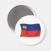 Liechtenstein-Flaggenmagnet Magnet (Vorderseite/Rückseite)