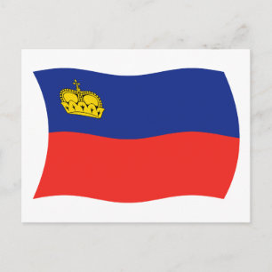 Liechtenstein-Flaggenpostkarte Postkarte