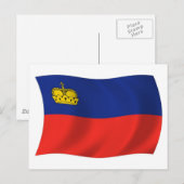 Liechtenstein-Flaggenpostkarte Postkarte (Vorne/Hinten)