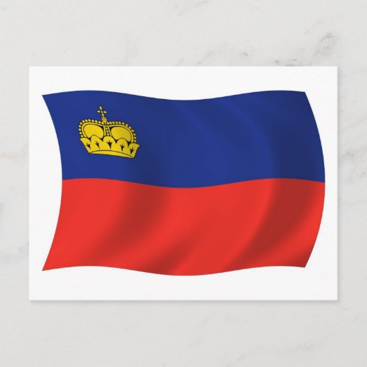 Liechtenstein-Flaggenpostkarte Postkarte (Vorderseite)