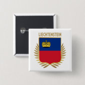 Liechtenstein-Flaggenschild Button (Vorne & Hinten)