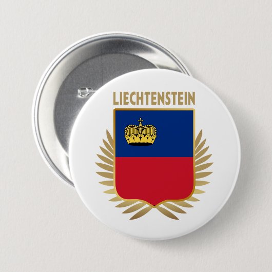 Liechtenstein-Flaggenschild Button (Vorne & Hinten)