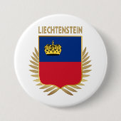 Liechtenstein-Flaggenschild Button (Vorderseite)