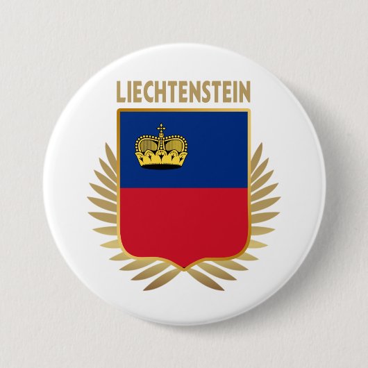 Liechtenstein-Flaggenschild Button (Vorderseite)