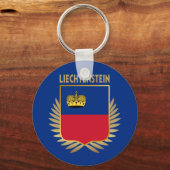 Liechtenstein-Flaggenschild Schlüsselanhänger (Vorderseite)