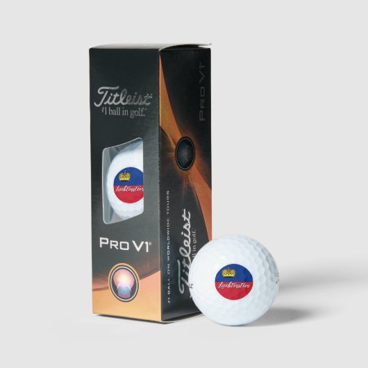 Liechtenstein Golf Balls, Flaggengolfer / Patriote Golfball (Verpackung)