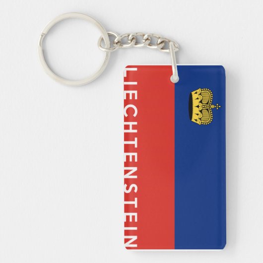 Liechtenstein-Landesflaggetextname Schlüsselanhänger (Vorderseite)