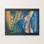 Liechtenstein Landscape Illustration Travel Art Puzzle (Horizontal)