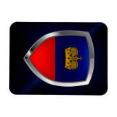 Liechtenstein Metallic Emblem Magnet (Horizontal)