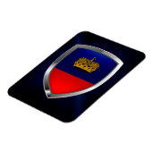 Liechtenstein Metallic Emblem Magnet (Linke Seite)