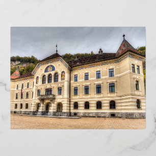 Liechtenstein Parlament Folien Feiertagspostkarte