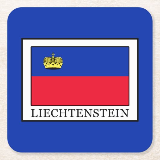 Liechtenstein Rechteckiger Pappuntersetzer (Vorderseite)