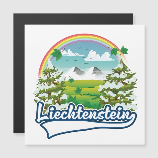 Liechtenstein-Reiselogo Magnetkarte (Vorne/Hinten)