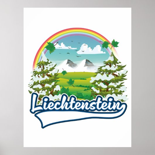 Liechtenstein-Reiselogo Poster (Vorne)
