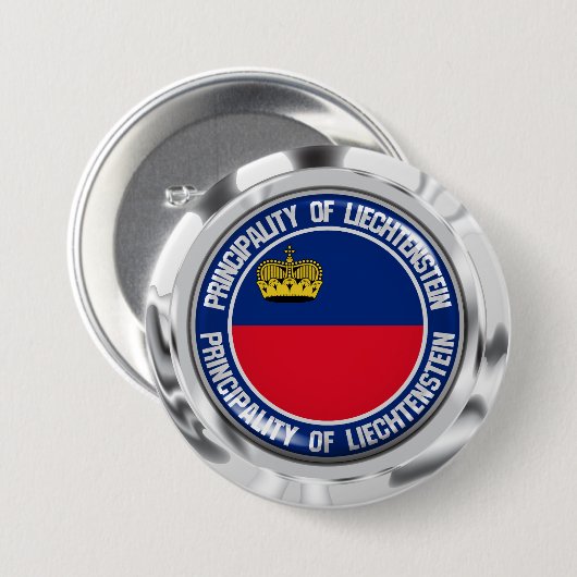 Liechtenstein-RundEmblem Button (Vorne & Hinten)