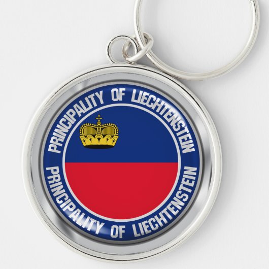 Liechtenstein-RundEmblem Schlüsselanhänger (Vorne)