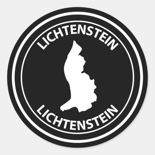 Liechtenstein Runder Aufkleber (Vorderseite)