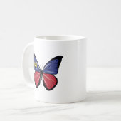 Liechtenstein-Schmetterlingsflagge Kaffeetasse (Vorderseite Links)