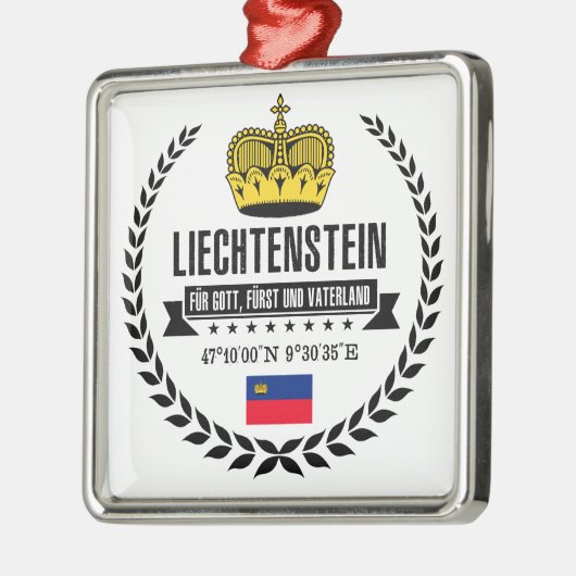 Liechtenstein Silbernes Ornament (Links)