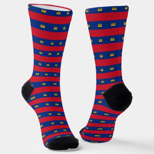 Liechtenstein Socken, patriotische Flaggenmode Socken (Gewinkelt)