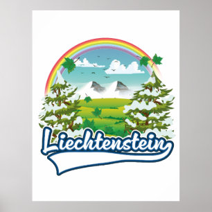 Liechtenstein Travel Logo Poster