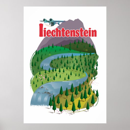 liechtenstein Travel Poster (Vorne)