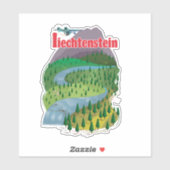 liechtenstein Travel Poster Aufkleber (Blatt)