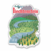 liechtenstein Travel Poster Aufkleber (Vorderseite)
