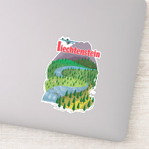 liechtenstein Travel Poster Aufkleber