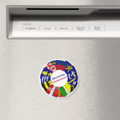 Liechtenstein und seine Gemeinden Flags Magnet (In Situ (Geschirrspüler))