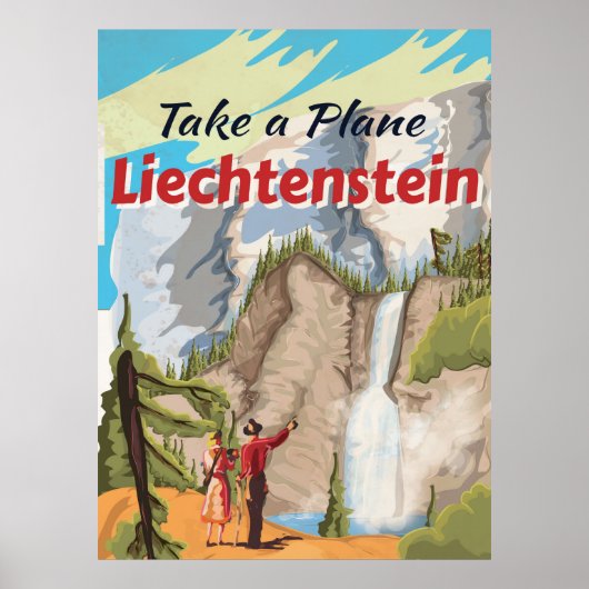 Liechtenstein Vintage Travel Poster (Vorne)