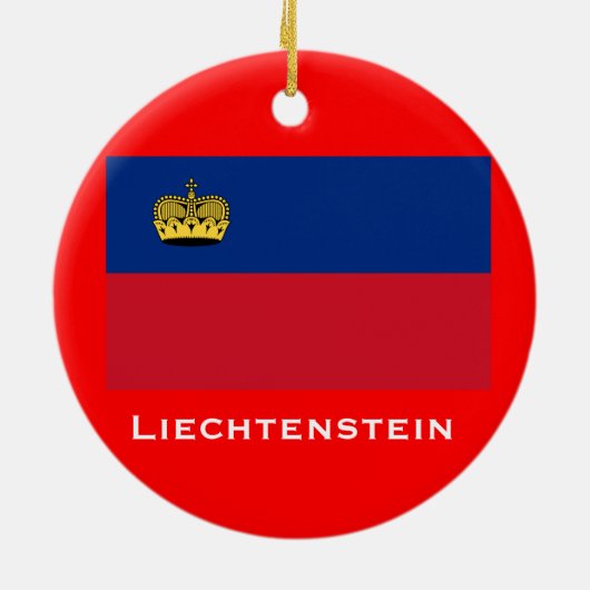 Liechtenstein* Weihnachtsverzierung Keramikornament (Hinten)