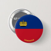 Liechtensteiner Flagge Charming Patriotic Button (Vorne & Hinten)