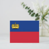 Liechtensteiner-Flagge, Flagge Liechtensteins Postkarte (Stehend Vorderseite)