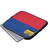 Liechtensteiner Flagge Laptopschutzhülle (Vorne Knopf)