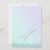 Lied der Dragonfly Whimsical Blue Wedding Einladung (Rückseite)