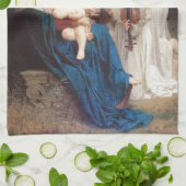 Lied der Engel (1881) von Bouguereau Geschirrtuch (Gefaltet)