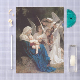 Lied der Engel (1881) von Bouguereau Seidenpapier