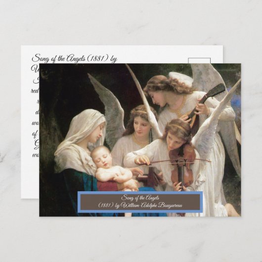 Lied der Engel Bouguereau Postkarte (Vorne/Hinten)