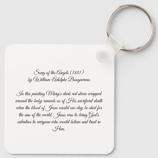 Lied der Engel Bouguereau Schlüsselanhänger (Rückseite)